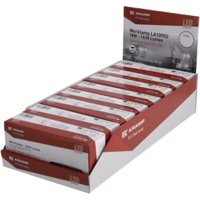 Kramp Lampă de lucru LED 18W 1620lm Rectangular Spot Negru IP67