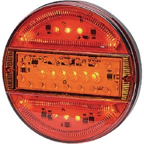 Kramp Lampă spate multifuncțională LED rotundă 12-24V 5 poli Diametru 140mm