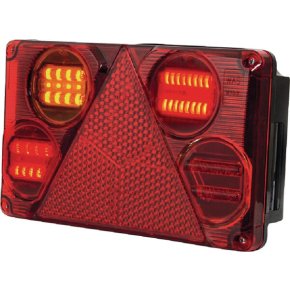 Kramp Lampă spate multifuncțională LED stânga dreptunghiulară 12-24V 232x142x59mm