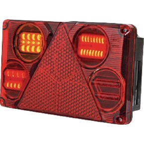 Kramp Lampă spate multifuncțională LED stânga dreptunghiulară 12-24V 232x142x59mm 5 poli