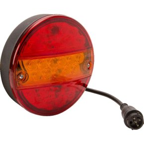 Kramp Lampă Multifuncțională Spate LED Rotundă 12V Rezistență Integrată 5-pin Diametru 142mm