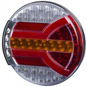 Kramp Lampă spate LED rotundă 12-24V alb/portocaliu/roșu Ø140mm