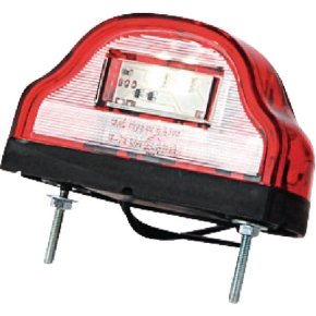 Kramp Lampă număr înmatriculare LED 12-24V Roșie 101x58