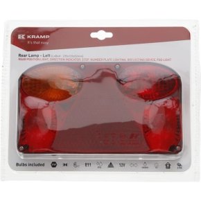 Kramp Lumină Spate Rectangulară 12/24V Stânga 235x135x52mm Baionetă 5 Pini