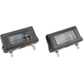 gopart Set Lampe Număr de Înmatriculare Stânga și Dreapta Halogen 12V-24V Alb
