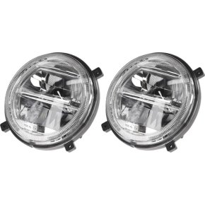 Kramp Faruri LED Rotunde 140mm Fază Lungă/Scurtă 22/21W 9-36V Conector H4 Pereche
