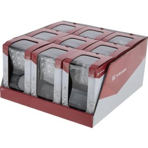 Kramp Afișaj Mâner Lumină de Lucru LED Reîncărcabilă 9 LED-uri de Mare Putere cu Suport de Perete Alb Portocaliu 9 buc