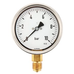 Manometru MA10010L08SSGF 7211 0-10 bar Ø100 mm 1/2 in ET