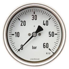 Manometru MA10060B08SSGF 7214 0-60 bar 1/2" spate Ø100 mm ET