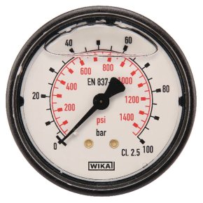 Manometru MA63100B04PLGF Ø63 0-100bar Spate Plastic WIKA