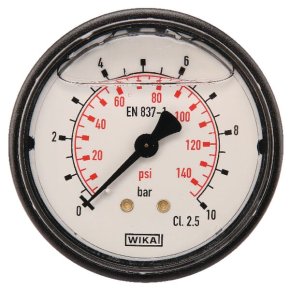 Manometru MA6310B04PLGF 0-10 bar 1/4 in spate Ø63 mm WIKA