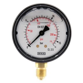 Manometru MA6316L04PLGF 0-16 bar Ø63 1/4 in WIKA