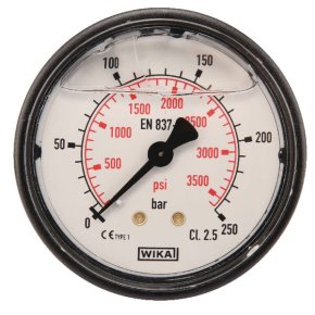 Manometru MA63250B04PLGF 0-250 bar Conectare spate Ø63 mm 1/4" WIKA