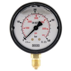 Manometru MA63400L04PLGF 0-400 bar Ø63 mm 1/4 BSP WIKA