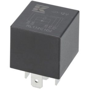 Releu mini RL112C1D2 12V interschimbare 30A/40A diodă fără suport Kramp