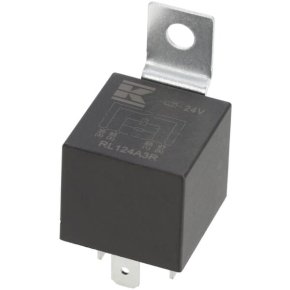 Releu mini RL124A3R 24V 20A deschidere normală cu rezistor și suport Kramp