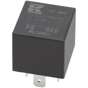 Releu mini RL124C1 interschimbare 30A/40A diodă 24V Kramp