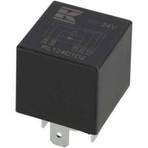 Releu mini RL124C1D2 interschimbare 30A/40A 24V diodă Kramp