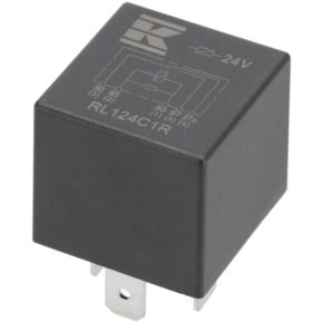 Releu mini RL124C1R 24V interschimbare 30A/40A cu rezistor fără suport Kramp