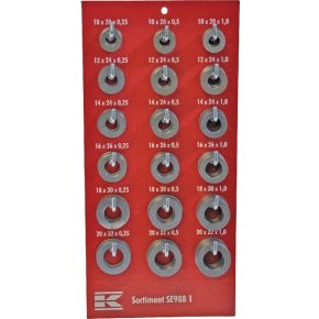 Kramp Sortiment șaibe de reglare SE9881 10-20 Oțel inoxidabil 2K50