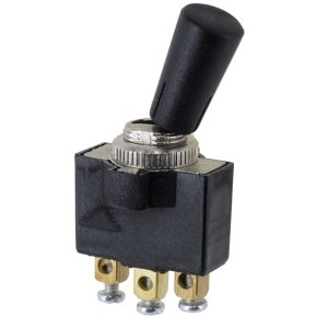 Comutator basculant SW10014KR On-Off-On 12-24VDC 20A 125-250VAC 2A 3 pini borne cu șurub Kramp