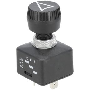 Comutator rotativ SW10015KR On-On-On 12-24V terminale lamă 6.3mm Kramp