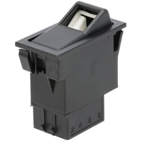 Comutator basculant SW10026KR I-0 iluminare de localizare și funcție 12-24V 5 pini Kramp