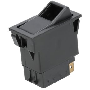 Întrerupător basculant SW10028KR I-0 24V 9 pini iluminat cu bec Kramp