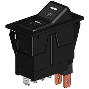 Întrerupător basculant SW10056KR Mom-On-Mom 0 I II Toggle 12V 4 pini Negru Kramp