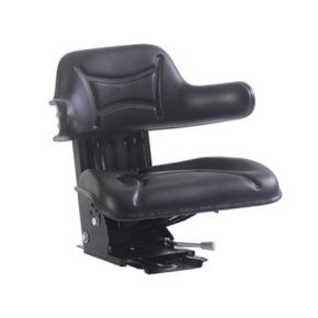 Kramp Scaun TS22000KR din PVC cu suspensie mecanică Negru 570 mm