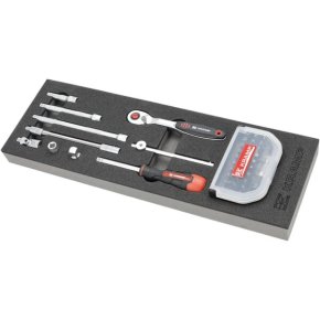 Kramp Set de chei cu clichet și accesorii TT800102 1/4" 41 piese