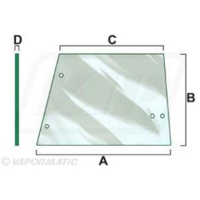 Vapormatic Geam VPM7206 John Deere Transparent 6mm Stânga Dreapta