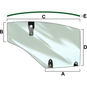 Vapormatic Geam ușă VPM7362 stânga curbat 6 mm