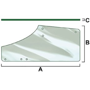 Vapormatic Geam ușă VPM7368 superior stânga Verde 6 mm