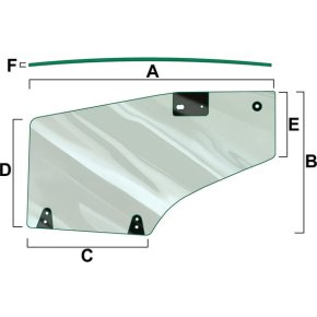 Vapormatic Geam ușă VPM7421 stânga nuanțat 1520x900 mm