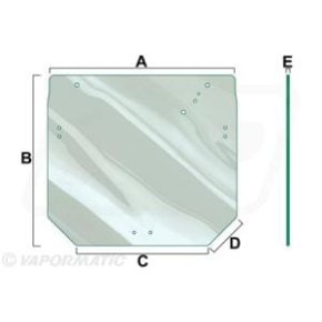 Vapormatic Geam Spate VPM7428 R206835 John Deere Nuanțat