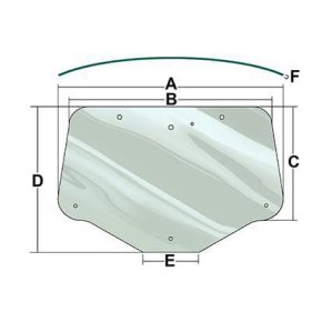 Vapormatic Sticlă geam spate VPM7436 1295 mm