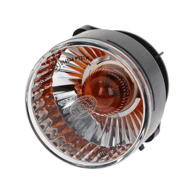 Lampă de semnalizare 2BA009001167 rotund 24V 21W transparent/portocaliu Ø 66mm mufă AMP Hella
