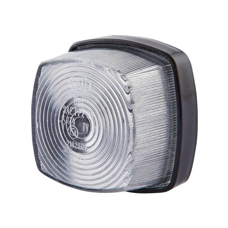 Lampă de delimitare 2PF003057041 pătrată 12V 5W transparentă 62x40x62mm Hella