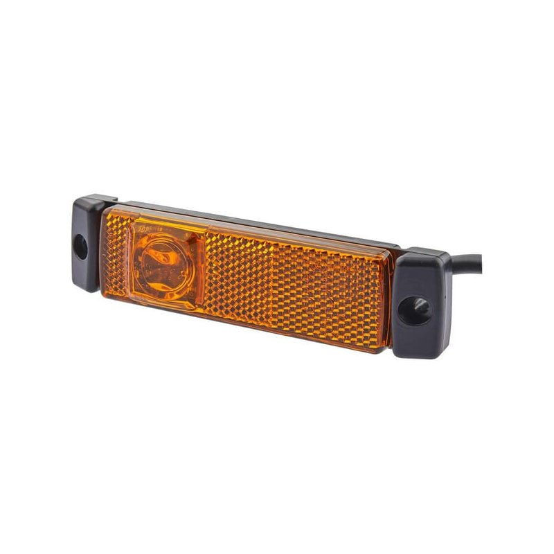 Lampă de delimitare LED 2PS008645611 dreptunghiulară 24V portocalie 130x32mm Hella