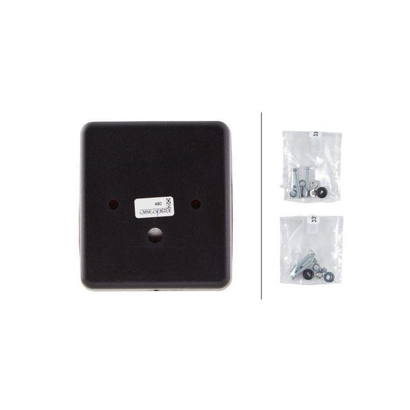 Lumină spate 2SA996012091 pătrată 12-24V roșie Hella