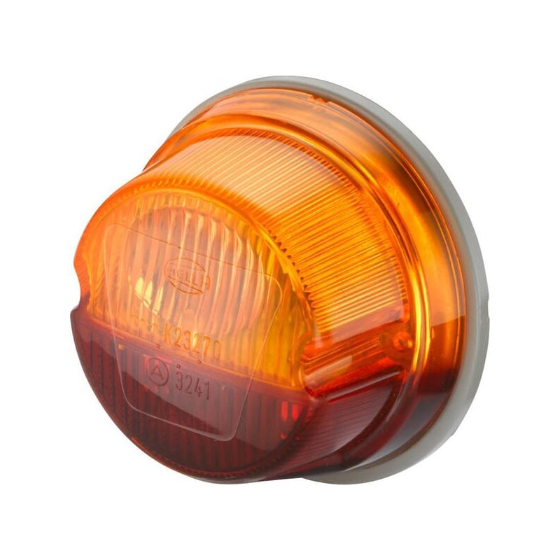 Lumină spate rotundă 12V roșu-portocaliu prindere cu șurub Ø78mm Hella 2SB001259261