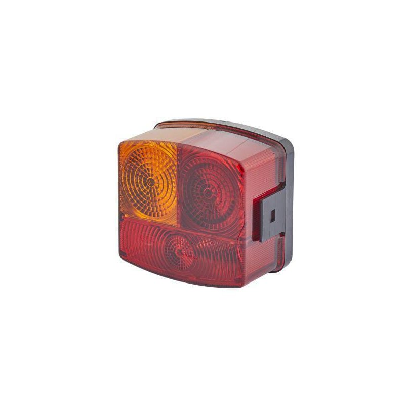 Lampă spate stânga 2SD002776231 Pătrat 12V Roșu Portocaliu 95x54.5x90mm Hella