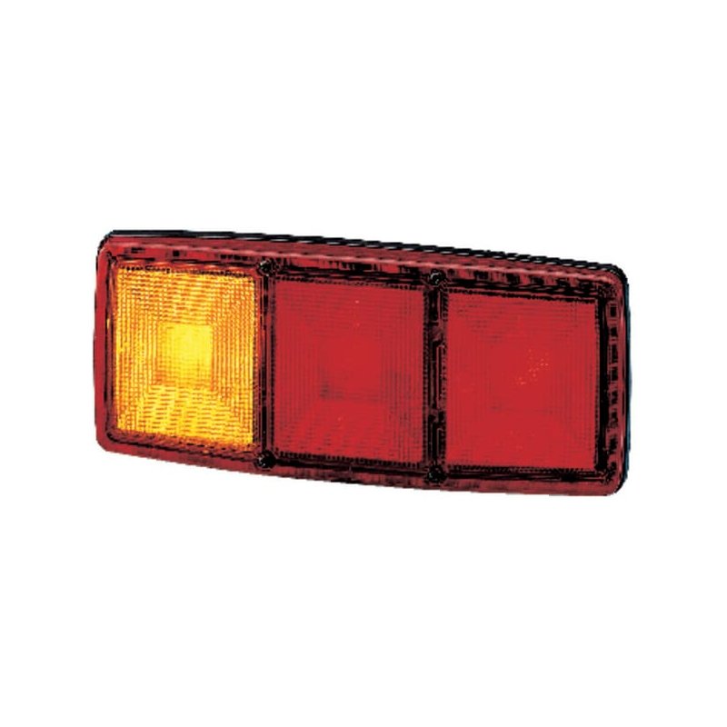 Lumină spate 2SD003167011 dreptunghiulară 12V roșu-portocaliu 344x147mm Hella