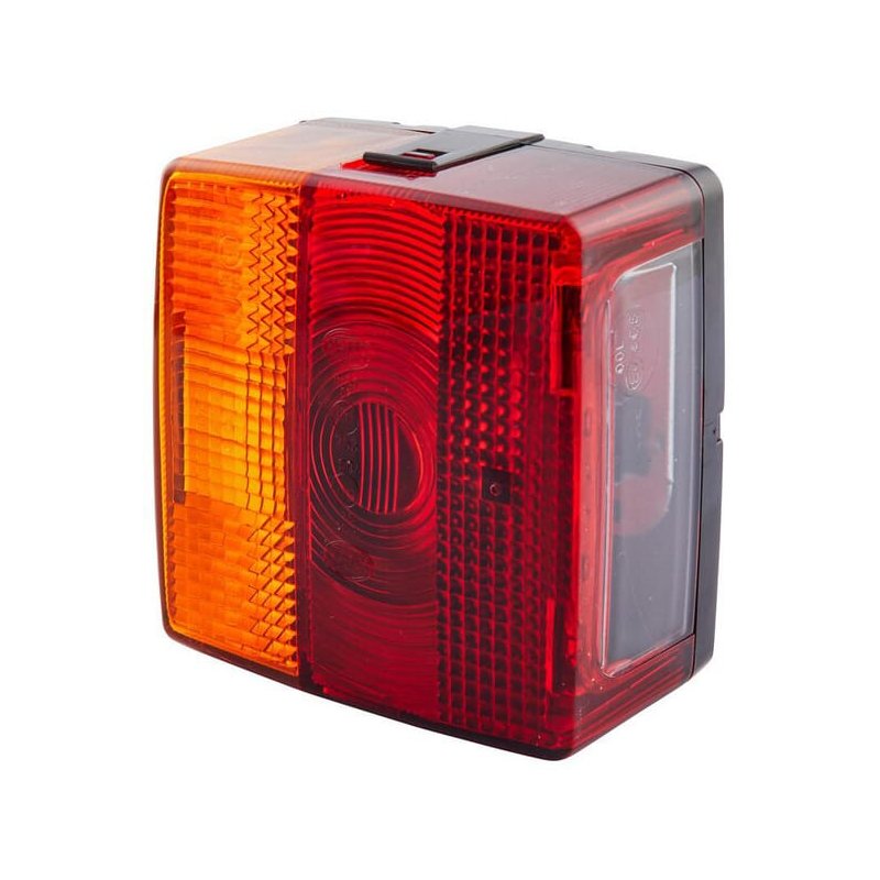 Lampă spate Hella 2SE004623001 Halogen 12V Pătrată Chihlimbar-Roșu 102x55x98mm