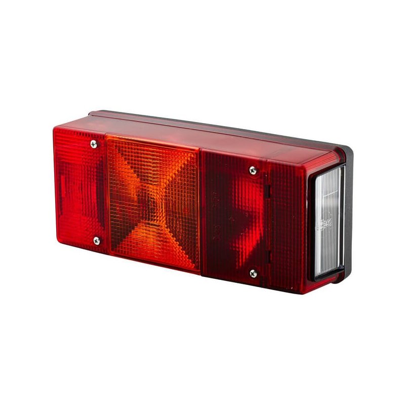 Lumină spate 2SE007547011 dreptunghiulară 12V stânga roșu/portocaliu Hella