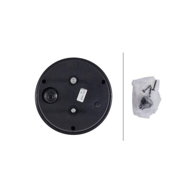 Lumină de frână 2TA964169061 Rotundă 12-24V Roșie Montare cu șurub Diametru 122.5mm Hella