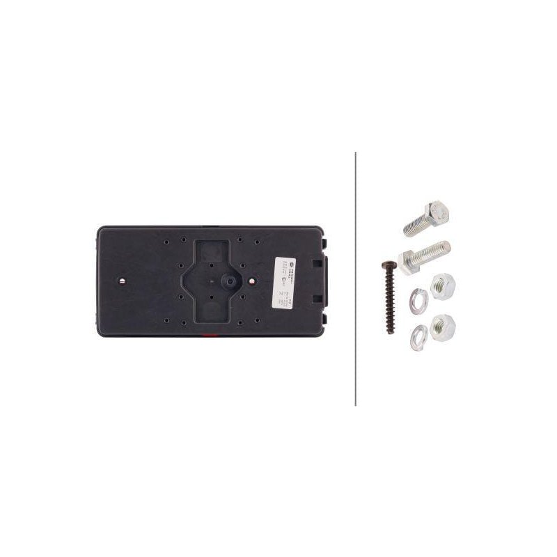 Lampă spate 2VB341032141 Rectangulară 12V Roșu Portocaliu Alb Hella
