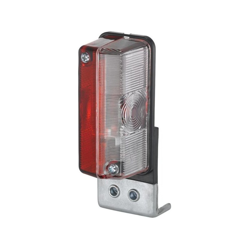 Lampă de delimitare 2XS005020021 Hella 4W dreptunghiulară 12-24V roșu-alb 120x37x42mm