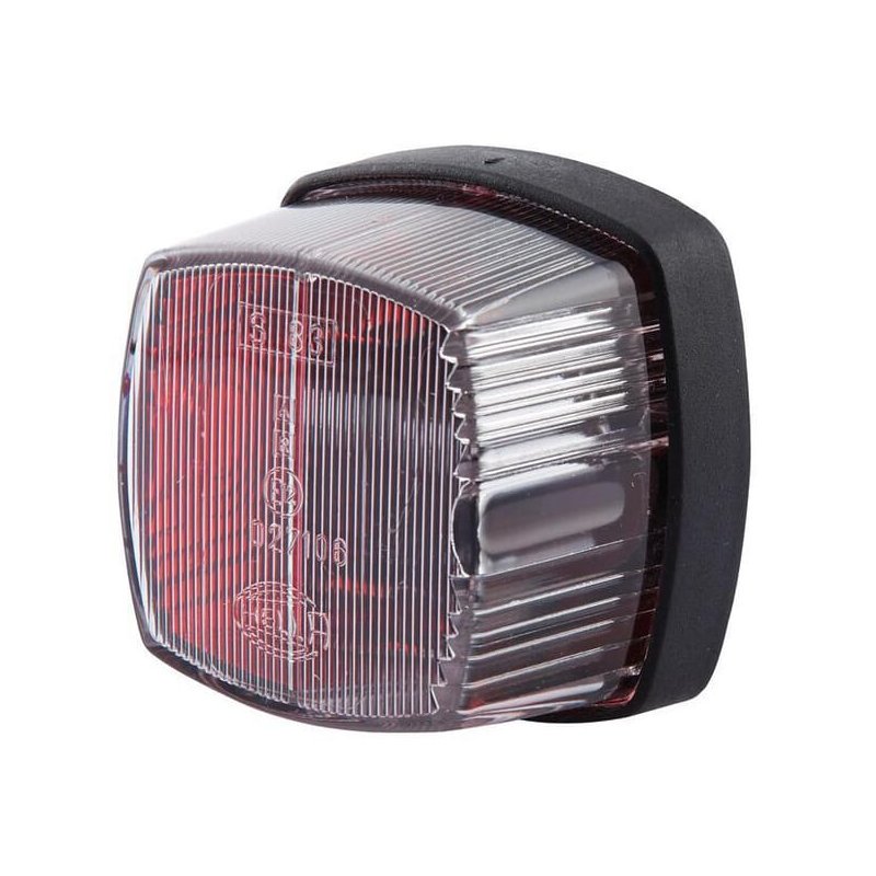 Lampa de poziție 2XS005639001 Pătrată Montare cu șurub Roșu Alb 12V 5W 62x40x62mm Hella